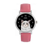 Toff London The Ragdoll Head Cat Watch Ladies 38mm Case 3atm Resistente all'acqua Movimento al quarzo progettato su misura Lusso alla moda
