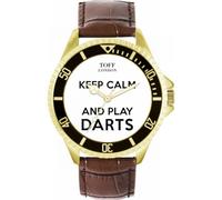 Toff London White Keep Calm and Play Darts Watch