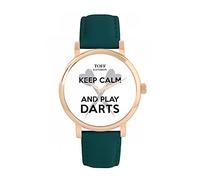 Toff London White Mantieni la calma e gioca a freccette Orologio da donna 38 mm Cassa 3 atm Resistente all'acqua Design personalizzato Movimento al quarzo Di lusso Alla moda