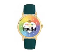 Toff London White siamo il cuore della famiglia - arcobaleno Ladies 38mm Case 3atm Resistente all'acqua Design personalizzato Movimento al quarzo Di lusso Alla moda