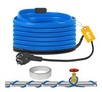 TOFFCAEA Cavo Scaldante per Tubi Antigelo, Tubo di Riscaldamento antigelo autoregolante con termostato, protezione antigel, per tubo dell'acqua, impermeabile (12M) (Blu, 4 Metri)