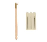 Tofficu 1 Set ago da ricamo per principianti strumento artigianale pugno di ricamo ago porta tamburo kit di attrezzi all'uncinetto uncinetto a tamburo accessori per aghi da ricamo Di legno