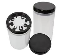 Tofficu 1 Set Bottiglia di Matita Barattoli di Stoccaggio Penna Coperchio Tazza Contenitori Distributore Detergente per Pennelli Piccola Spazzola per La Pulizia Gel Plastica 2 Pz