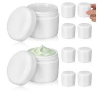 Tofficu 10 Pezzi Contenitori Cosmetici da Viaggio 50ml in Pp, Set | Antigoccia, Leggeri e Ricaricabili, per Crema Corpo e Prodotti per Chioma, Bianco, per Viaggi e Campeggio