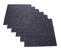 Tofficu 10 Pezzi piastrelle del tappeto per il pavimento neutro box auto piazza tappeti casa tappetino moquette ad incastro tappeto da gioco ad incastro Dark Grey
