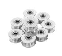 Tofficu 10 Pezzi Pulegge Sincrone in Alluminio con Cuscinetti Denti per Cinghia Puleggia Folle per Stampanti Cnc e Automazione