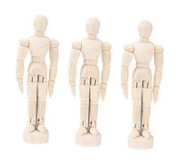 Tofficu 10 Set Schizzo Accessorio in Legno Arte Succulente Decorazioni della Camera da Letto Arredamento del Cubicolo Oggetti Decorativi Testa di Manichino Uomo Beige di Legno 3 Pezzi*10