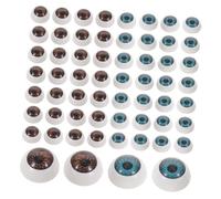 Tofficu 100 Pezzi Occhi di Plastico Colorati Marrone e Blu 12mm per Amigurumi e Giocattoli, Dettagli Realistici e Resistenti allo Sbiadimento per Appassionati di Fai da Te