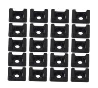 Tofficu 100 pezzi Supporto per Fascette Zip Tie Mount Nero Base Fissaggio Fermacavi per Organizzatore di Elettrici Clip Fermacavo Resistente e e