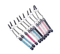 Tofficu 10pezzi Penne Capacitive di Cristallo Punta Morbida in Gomma Mini Design per Tablet e Smartphone Decorate Strass in Acrilico