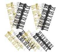 Tofficu 12 Pezzi Carta Dei Numeri Romani Di Grandi Dimensioni Montato Sostituzione Romano Retrò Kit Per Parti Di Ricambio Dell'orologio Decorativo Piccolo Numerale Parete Plastica