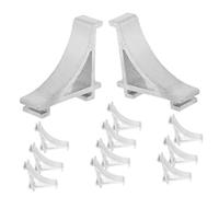 Tofficu 12 pezzi Clip Supporto Mensola Frigorifero in Alluminio Rinforzato Ganci Resistenti per Freezer e Congelatori Facili da Installare e Durevoli per Sicuro Scaffali