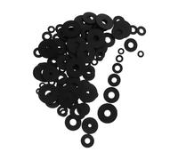 Tofficu 120 Pezzi Rondelle in Gomma Resistenti Allabrasioni Antivibrazione per Elettrodomestici Rondelle Piatte Nere Heavy Duty per Riduzione Rumore e Ammortizzazione Vibration Suppression