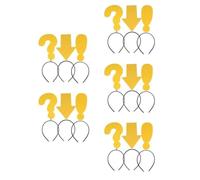 Tofficu 15 Pezzi Frontino Freccia e Punto Interrogativo per Feste Halloween | Accessorio Giallo in Plastica e Feltro, Facile da Indossare, per Temi Vari e Foto Divertenti