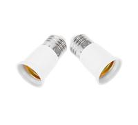 Tofficu 2 Pezzi Adattatore E27 Prolunga Portalampada 65mm in Pc e Metallo Per Lampade a Led, Convertitore Estensione Portalampada Sostitutivo Per Lampadari, Applique e Lampade Da Scrivania