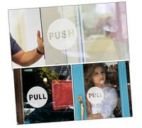 Tofficu 2 Pezzi Adesivi Rotondi Push Pull per Porte in Vetro Riutilizzabili e Facili Applicare Chiaro e Visibile per Uffici Negozi Ristoranti Lisce come Vetro Piastrelle Metallo e Plastica