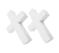 Tofficu 2 Pezzi Croci in Polistirene Non Finite per Decorazioni Religiose DIY Forme in Polistirene Leggero per Prima Comunione e Natale Modelli da Personalizzare per Celebrazioni Sacre