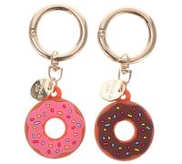 Tofficu 2 pezzi Custodia Protettiva in Silicone Shockproof per Localizzatori Resistente Urti e Graffi Design Compatto e Leggero per Portachiavi e Borsa Facile da Pulire Colori Rosa e