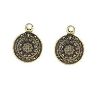 Tofficu 2 Pezzi In Ottone Amuleto Collana Religiosa Ciondolo Ciondolo Pettegolezzo Ciondolo A Catena Per Il Collo Ciondolo Per Collana