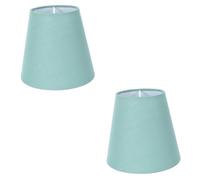 Tofficu 2 Pezzi paralume in tessuto paralume verde acqua buio paralumi per lampada da tavolo in lino decorativo di stoffa Green