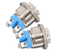 Tofficu 2 Pezzi Pulsante Pannello Auto Reset per Pulsante Meccanico Sostitutivo Resistente per Facile da Installare