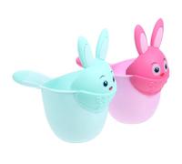 Tofficu 2 Pezzi Tazza da Doccia per Ragazzo Ragazza in Pp Beccuccio Innovativo, Brocca per Bagnetto in Colori Pastello, Tazze da Bagno per Sciacquare Chioma , Adatte a Ragazzo Ragazza