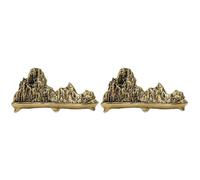 Tofficu 2 Pz Portapenne Da Giardino Roccioso Poggia Pennelli Per Calligrafia Matite Tazza Da Scrivania Artista Tavolozza Pittorica Chiaro Penne Per Dipingere Ottone Golden