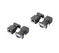 Tofficu 2 Set Adattatore Vga Estensore Per Estensione Compatibile Monitor E Stabile Nero 2 Pezzi * 2