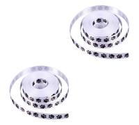 Tofficu 2 Set Di Nastri in Grosgrain Con Stampa A Zampa Di Cane in Poliestere 8 Piedi Set Di Nastri Per Artigianato Per Cani 2 * 2