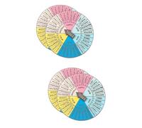 Tofficu 2 Set Distintivo Della Ruota Delle Espressione Ruota Dei Sentimenti Emozione Umore Tuo Ruota Delle Sensazioni Terapeutiche Per Smalto Lega 2 Pezzi*2