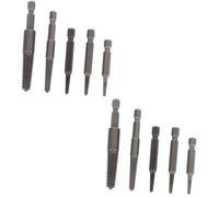 Tofficu 2 Set Estrattore Professionale Per Bulloni Danneggiati Per Rimozione Spalate E Rotte Compatibile Con Punte Trapano Standard Strumento Pratico Per Riparazioni Meccaniche 5 Pezzi * 2