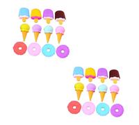 Tofficu 2 Set Mini Gomme Dessert Colorate E Smontabili Gomme Portatili Per Studenti Gadget Compleanno E Cancella Scrittura Design E Sicuro 12 Pezzi * 2