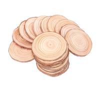 Tofficu 20 Pezzi Dischi Legno Rotondi Grezzi con Corteccia per Artigianato DIY Decorazioni Rustiche e Centrotavola per Matrimoni e Feste Superficie Liscia e per Pittura e Incisione