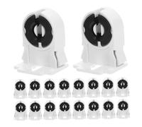 Tofficu 20pezzi Supporto Per Installazione Lampada Portalampada Per Tubo Fluorescente Led Connettore Per Portalampada Da Soffitto Clip Per Tubo Lampada Per Parete Domestica