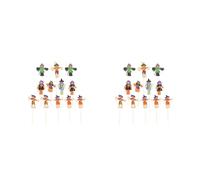 Tofficu 24 Pezzi Decorazione Halloween Spaventapasseri in Stoffa Fiori | Tema Classico Creativo, per Casa e Scuola Materna, Inserto Festivo, Stile Autunnale, Uso Interno Colore Casuale Stile Casuale