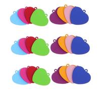 Tofficu 24pezzi Ciondoli in Acciaio Inox Forma di Cuore per Targhette Ciondoli in Acciaio Inossidabile Grezzi per Collane Piastrine Incisibili per Cani e Gatti Piatti per Creazione