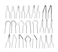 Tofficu 25 Pezzi Kit Punte Pirografo in Ferro Argento per Legno, Set | Punte a Filo ad Alta Temperatura, per Incisione e Creazioni Artistiche, Efficienza Maggiore, Meno Sostituzioni