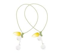 Tofficu 2pezzi Laccetto Ciondolo e Cordino Per Telefono Decorazione Posteriore Del Telefono Ciondolo Per Portachiavi Realizzato Vetro Cera e Materiali Metallici