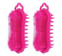 Tofficu 2pezzi Spazzola in Silicone per Massaggio e Pulizia Corpo e Cute Capillare Setole Delicate per Uso Quotidiano Sotto la Doccia