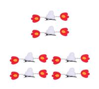 Tofficu 3 Paia Fermaglio per Chioma Halloween a Forma di Cappello Strega con Decorazione di Fuoco in Metallo e Tessuto, Accessorio Decorativo per Donne per Feste e Cosplay