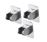 Tofficu 3 Pezzi Base Senza Pugni Porta Della Doccia Supporto a Parete Per Doccia Rimovibile Porta Del Tubo Staffa Per La Argento