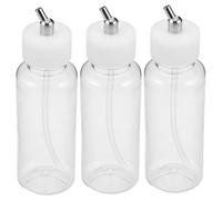 Tofficu 3 Pezzi Bottiglie Vernice Airbrush in Plastica Leggera Contenitori Vuoti per Miscelazione e Stoccaggio Colori Adatte per Accessori Verniciatore