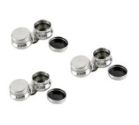 Tofficu 3 Pezzi Tazza Distributore Coppa della Tavolozza Spruzzatore di Olio Tazze di Lavaggio a Penna da Disegno Vernice Olio Pentola con Coperchio Tazze di Vernice Silver Riutilizzabile