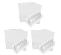 Tofficu 3 Set Baule portaoggetti Valigetta portatrucchi Box Make up portagioelli Rossetto mattarello Custodia Trasparente per Contanti Porta Soldi Trasparente Fai da Te plastica