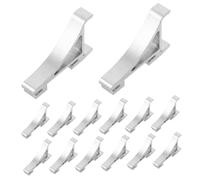 Tofficu 30 Pezzi Clip Refrigeratore in Alluminio Rinforzato Supporti Resistenti per Mensole Frigorifero e Vetrine Fissaggi Spessi Antiscivolo per e Multifunzionali