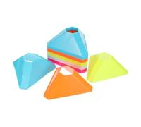 Tofficu 30 Pezzi Coni da Allenamento per Calcio Leggeri in Plastica a Forma Triangolare, Facili da Riporre, per Allenamenti Sportivi e Basket per Giovani, Set