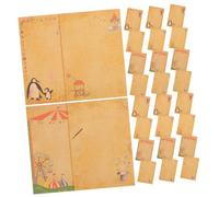 Tofficu 32 Fogli Carta da Lettera Vintage Kraft Spessa con Decorativo Carta per Scrittura Liscia e per Damore e Inviti Creativi