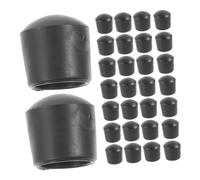 Tofficu 32 Pezzi Tappi Terminali di Sicurezza in Pvc Nero per Aste Calcio Balilla da 16mm, Protezione Migliorata e Design di Precisione per Accessori Calcio Balilla