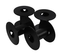 Tofficu 4 Pezzi Bobine Vuote in Plastica Nera per Rulli Cilindrici Compatti | Bobine di Cavi, Bobine Avvolgi Lenza, Avvolgicavo Cellulare, Uso Officina