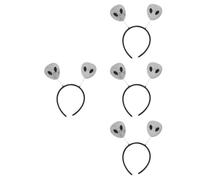 Tofficu 4 Pezzi Cerchietto Alieno Argento per Festa ed Evento, Stile Unico | Accessorio per Chioma Uso Versatile, Materiale Confortevole, Design Bello, per Donne e Ragazze